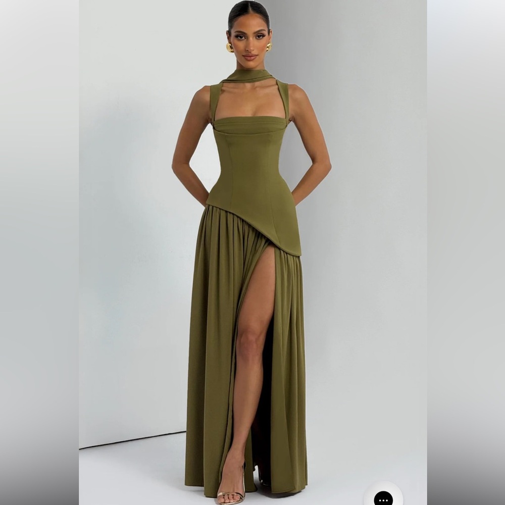 BABYBOO TULLULAH MAXI DRESS - DEEP OLIVE